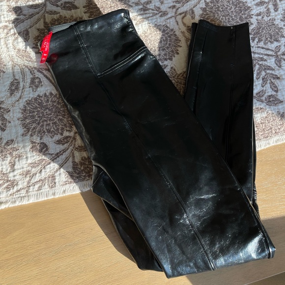 SPANX Faux Patent Leather High Waisted Leggings - Picture 4 of 8
